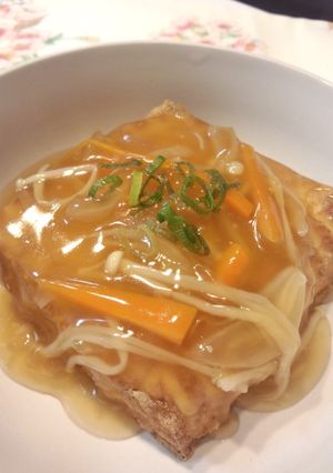 レンジで簡単　厚揚げのあんかけ-レシピのメイン写真