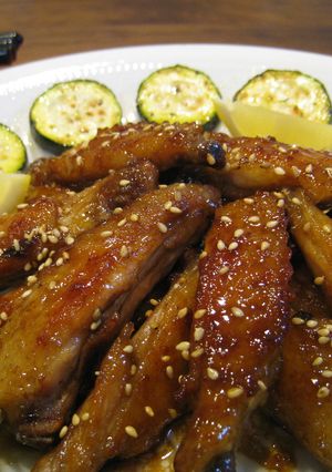 ✿鶏手羽中の甘辛✿～ズッキーニ添え～-レシピのメイン写真