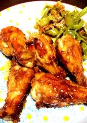 手羽元の焼き揚げ*甘ダレ照り焼き*-レシピのメイン写真