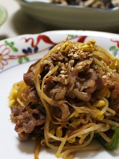 豆もやしと牛肉のオイスター炒め-レシピのメイン写真