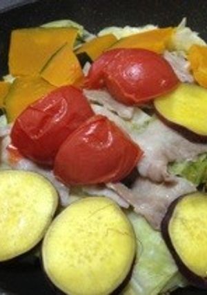 フライパンで温しゃぶ野菜-レシピのメイン写真