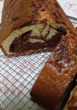 HMで簡単ココアマーブルケーキ-レシピのメイン写真