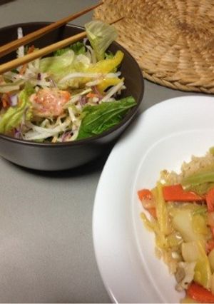 [7-11] あんかけ五目炒飯袋サラダ-レシピのメイン写真
