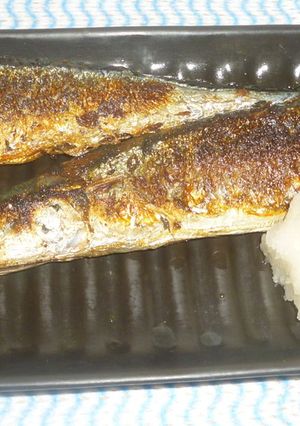 パパの焼き新物サンマ③-レシピのメイン写真