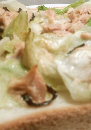 ５分朝食トースト★塩昆布きゃべつツナマヨ-レシピのメイン写真