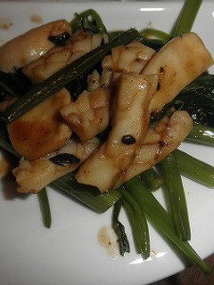 パパっと!イカと空芯菜の豆鼓醤炒め-レシピのメイン写真