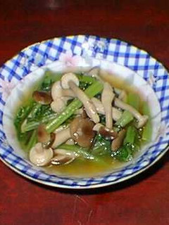 小松菜とふじっこ&しめじの煮物-レシピのメイン写真