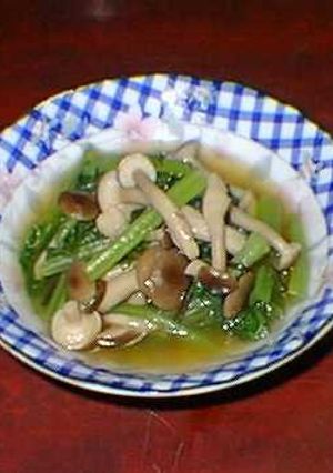 小松菜とふじっこ＆しめじの煮物-レシピのメイン写真