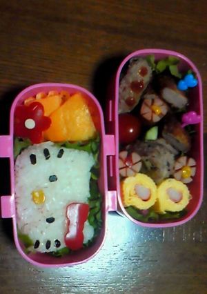 キャラ弁❀キティちゃん弁当❀-レシピのメイン写真
