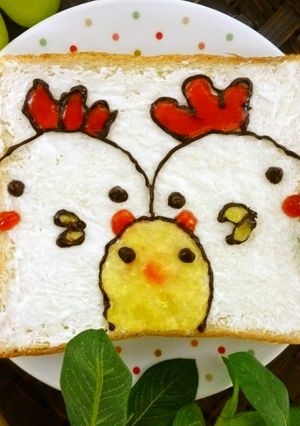 えかきうた～♪でニワトリ親子-レシピのメイン写真