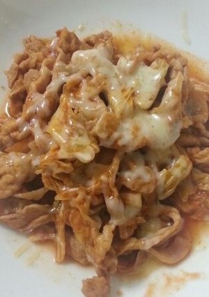 キャベツと豚バラのケチャップ炒め-レシピのメイン写真