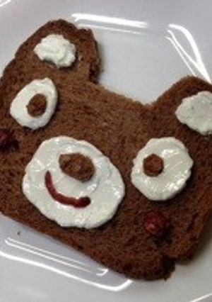 超簡単！くまトースト〜白いネオソフトで〜-レシピのメイン写真