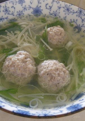 肉団子スープ・ねぎ油を垂らして-レシピのメイン写真