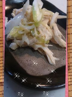 鶏胸肉とネギの和え物(改訂版)-レシピのメイン写真