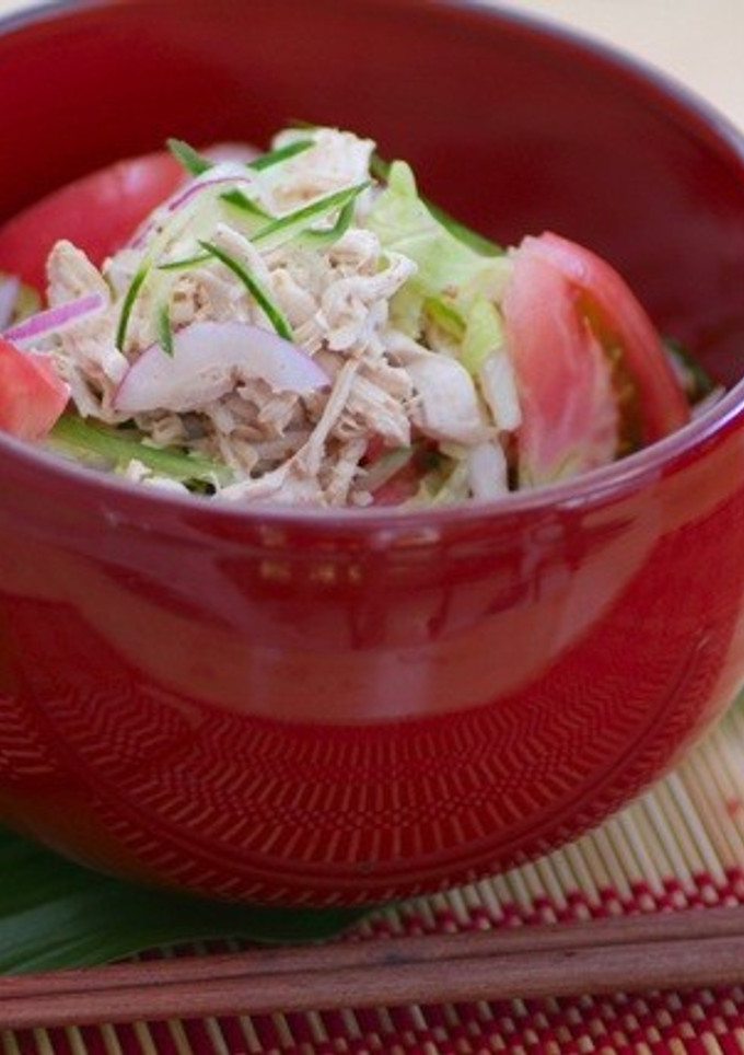 ささみとしゃきしゃき野菜の金ごま丼-レシピのメイン写真