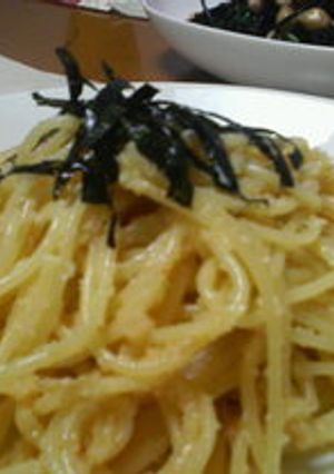 お家でカンタンにお店の味！明太子スパ-レシピのメイン写真