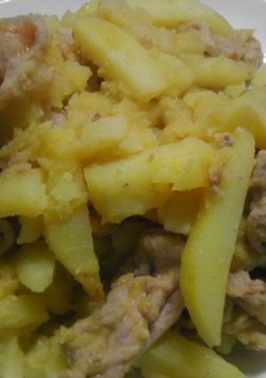 じゃがいもと豚肉のカレーソース炒め-レシピのメイン写真