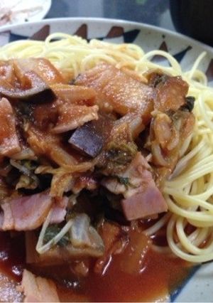 母が作るトマトパスタを真似してみた！-レシピのメイン写真
