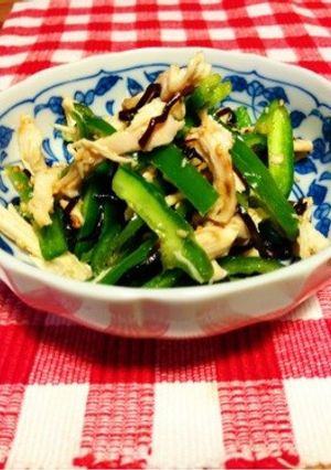 ピーマンとムネ肉の塩昆布和え-レシピのメイン写真