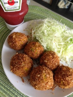 揚げずにヘルシー♪かぼちゃチーズコロッケ-レシピのメイン写真