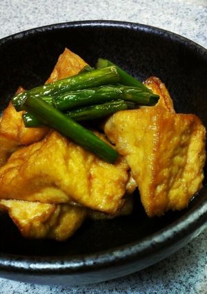 にんにくの芽と厚揚げの中華炒め-レシピのメイン写真