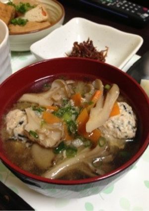 豆腐入り♡鶏つみれのお味噌汁-レシピのメイン写真