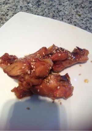 手羽元甘酢煮　ごまをあえて。-レシピのメイン写真