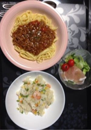 簡単フライパンで、ミートソース-レシピのメイン写真