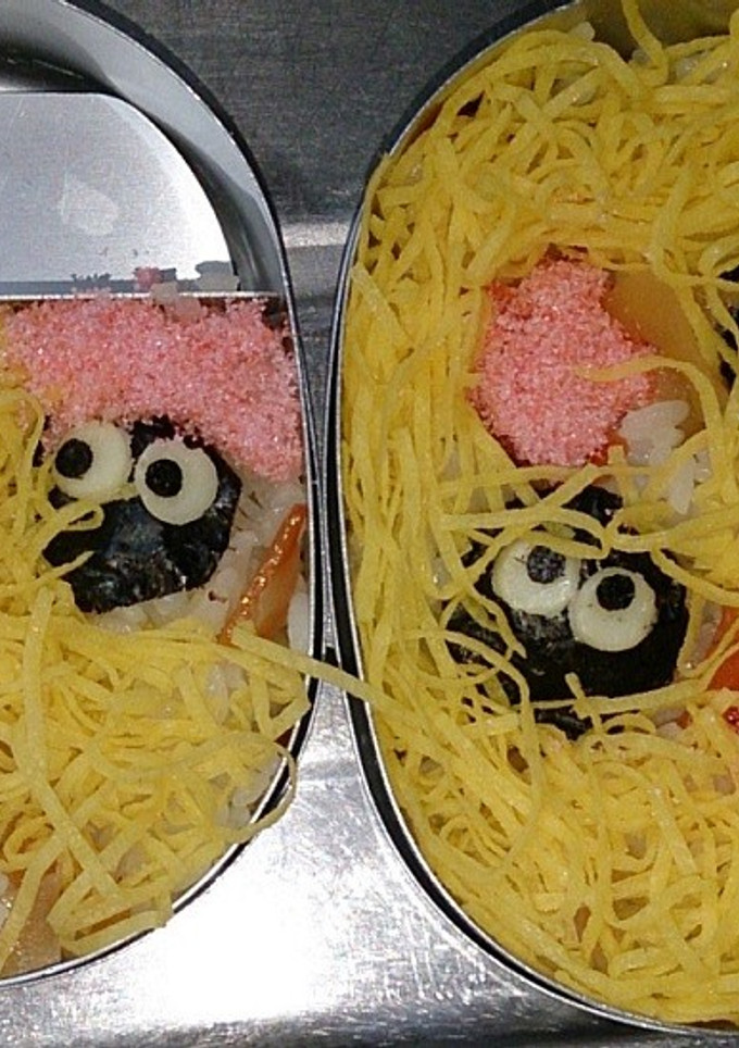 キャラ弁♡ちらし寿司のまっくろくろすけ-レシピのメイン写真