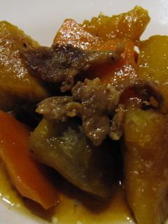 圧力鍋で豚肉とサツマイモの旨煮♪-レシピのメイン写真