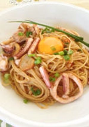 お酒のお供に♪イカわたパスタ-レシピのメイン写真