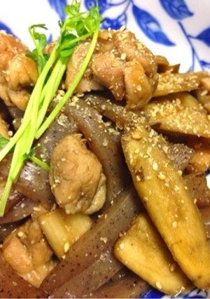 ＊こぼう*鶏肉*こんにゃくの炒め煮-レシピのメイン写真