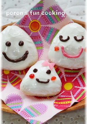 白いネオソフトdeおにぎりfamily♪-レシピのメイン写真