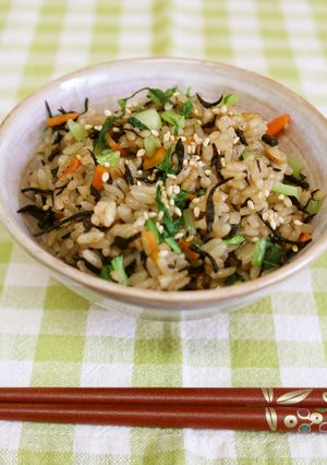 大根の葉入り、ひじきご飯　妊婦さんに！-レシピのメイン写真