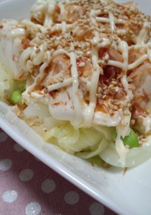 茹でキャベツと豆腐の簡単サラダ-レシピのメイン写真