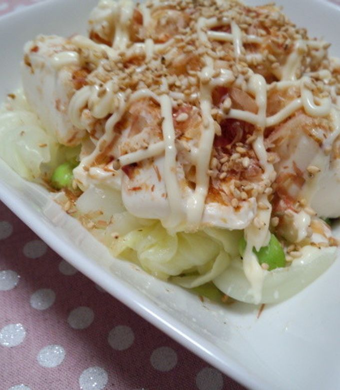 茹でキャベツと豆腐の簡単サラダ-レシピのメイン写真