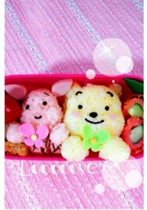 キャラ弁☆プーさん＆ピグレットのお弁当-レシピのメイン写真