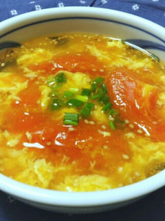 ごま油香る☆トマトと卵の中華スープ-レシピのメイン写真