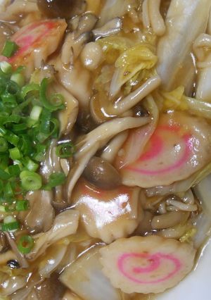 白菜とナルトときのこのあんかけご飯-レシピのメイン写真