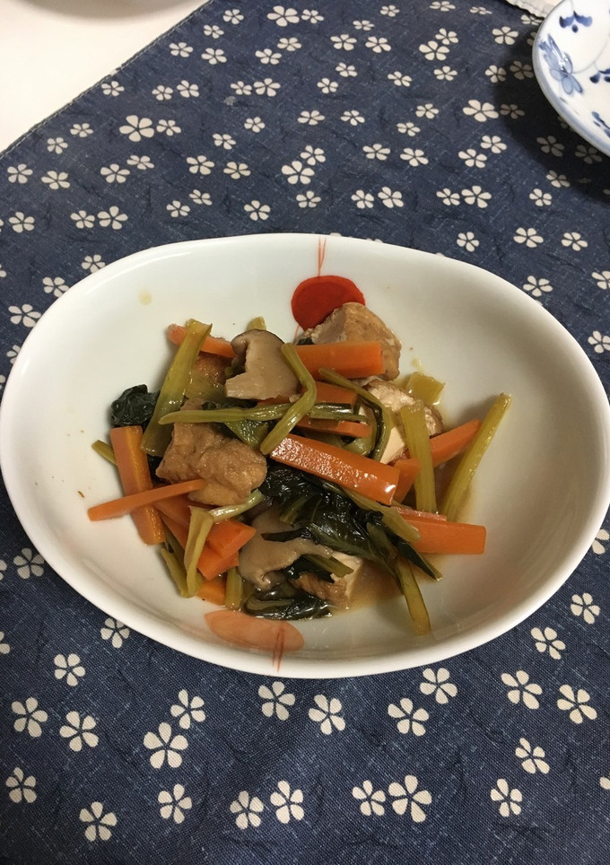 ホッとする和☆厚揚げ＆小松菜の煮物♪-レシピのメイン写真