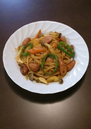簡単！野菜たっぷりナポリタンスパ♪-レシピのメイン写真