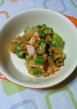オクラとポテトの温サラダ(カレー味)-レシピのメイン写真