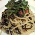 レンジでさっぱり!梅シソ塩昆布スパ