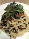 レンジでさっぱり！梅シソ塩昆布スパ