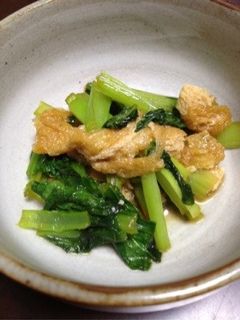 小松菜と油揚げの炒め煮-レシピのメイン写真