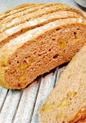 ふすま粉と全粒粉でクルミパン-レシピのメイン写真