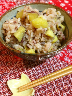 ★さつまいもの黒米ご飯★-レシピのメイン写真