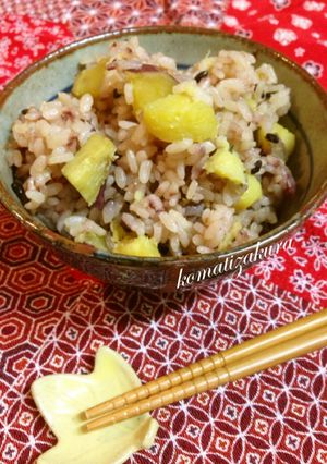 ★さつまいもの黒米ご飯★-レシピのメイン写真