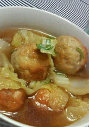 高野豆腐団子と白菜の☆イソフラボンな煮物-レシピのメイン写真