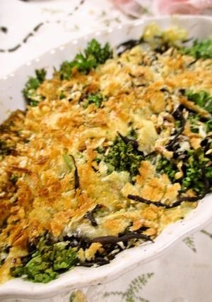 貧血予防パセリ＆ひじきのチーズパン粉焼き-レシピのメイン写真
